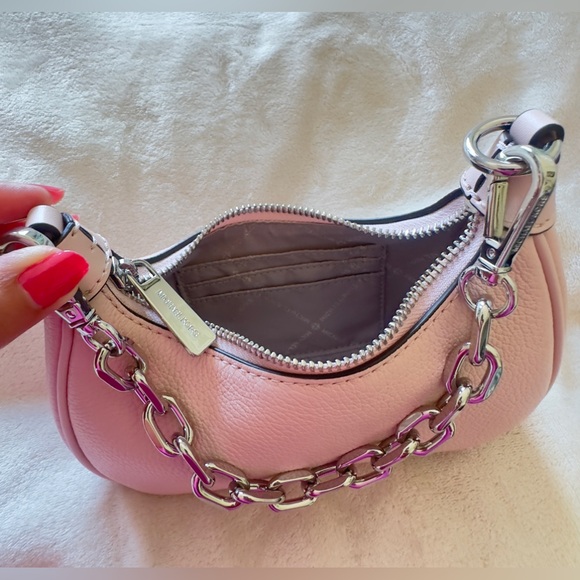 MICHAEL KORS Mini Zip Pouchette Powder Blush NWT - Picture 3 of 6